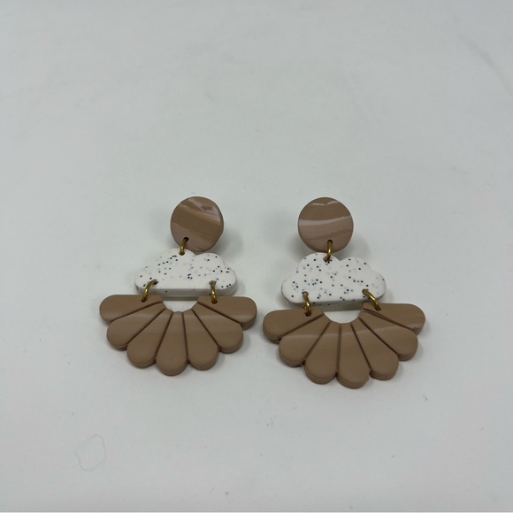 CLAY STATEMENT DROP EARRINGS - Picture 5 of 12
